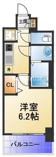 プレサンス扇町駅前【8階】の間取り