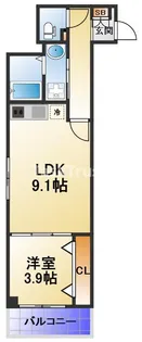 アルカンシェルコート緑橋【1階】の間取り