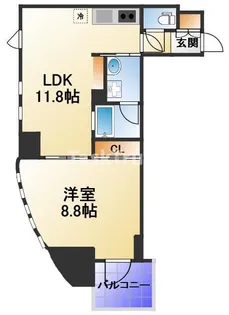 プレサンスNEO中之島公園【6階】の間取り