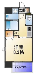 フォレストガーデン天満橋Ⅰ【10階】の間取り