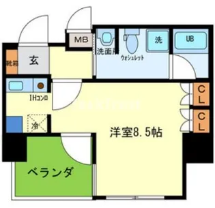 パウゼ東天満【11階】の間取り