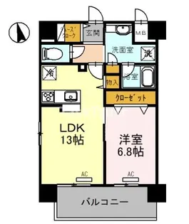幸court森ノ宮【1階】の間取り
