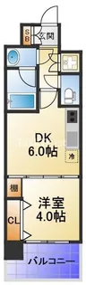 プレジオ城東中央【4階】の間取り