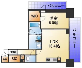 ザ・パークハビオ天満橋【5階】の間取り