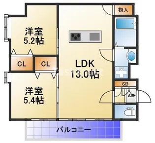 W.O.B.京橋【13階】の間取り