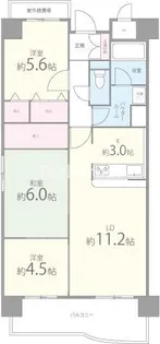 メゾン・ド・グリシーヌ【6階】の間取り