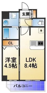 プレサンス梅田東グラッド【10階】の間取り