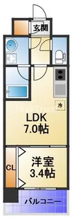 SK RESIDENCES 放出【6階】の間取り