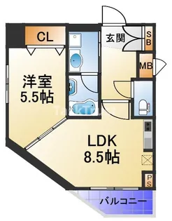 クレアート北大阪レヴァンテ【11階】の間取り