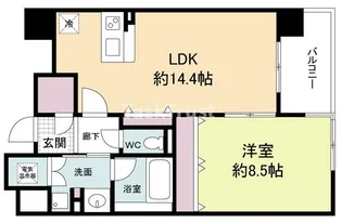 グレンパーク梅田北【12階】の間取り