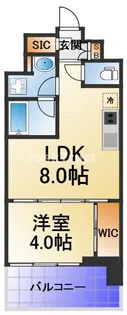 ブエナビスタ梅田ノース【8階】の間取り