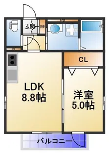 S Apt.蒲生四丁目【3階】の間取り