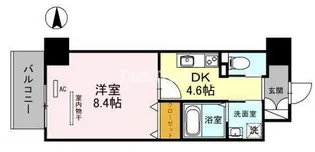 オアシス梅田【6階】の間取り