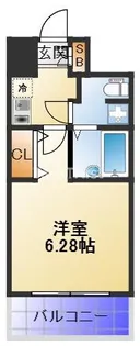 ニューシティアパートメンツ西天満【7階】の間取り