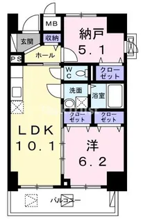 メゾン アルカンシェル【5階】の間取り