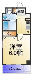 ウインズコート天神橋【5階】の間取り