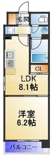 コンソラーレ東野田【6階】の間取り