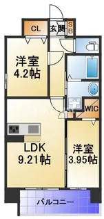 グランステディ城東中央【10階】の間取り