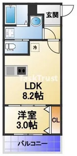 ステリア森之宮【1階】の間取り