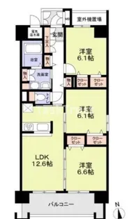 レシオ安堂寺【9階】の間取り