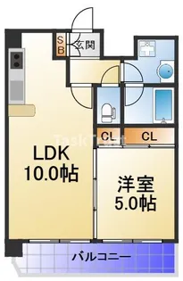 フローライト南森町【8階】の間取り