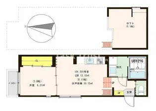 SQUARE WOOD OMIYA【2階】の間取り