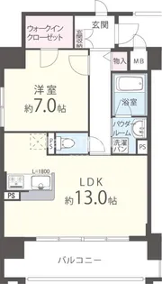 TOMODOAL 北梅田【7階】の間取り