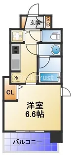 アクアプレイス梅田Ⅲ【5階】の間取り