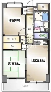 サンシード城東【4階】の間取り