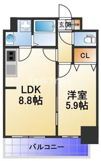 S-FORT福島La Luna【8階】の間取り