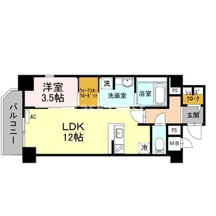 クレールフォレスタ【5階】の間取り