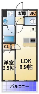 スプランディッド玉造【4階】の間取り