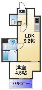 アヴェーレ京阪本通【8階】の間取り