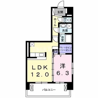 天神 戎 長柄【2階】の間取り