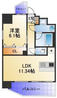 プレジオ都島Asian【3階】の間取り