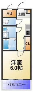 ウインズコート都島【5階】の間取り