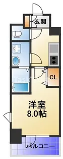 Rainbow Court玉造【7階】の間取り