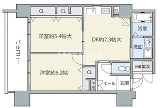 エスポルテ福島【5階】の間取り