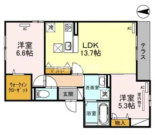 ハウオリ ホウ【1階】の間取り