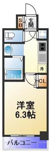 ジュネーゼグラン東梅田【3階】の間取り