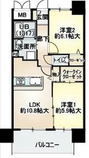 ベリー海老江【15階】の間取り