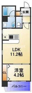 ラクラス江戸堀【7階】の間取り