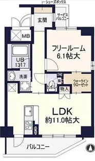 レシェンテ西梅田【2階】の間取り