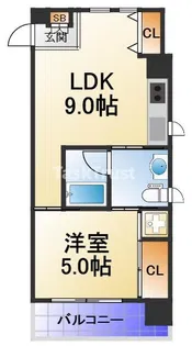 ネクストステージ都島【8階】の間取り
