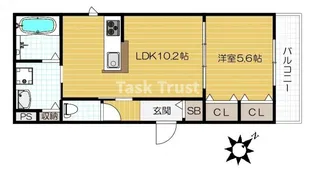 ドゥー・ルミエール新森【2階】の間取り