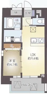ハイデンス梅ヶ枝【7階】の間取り