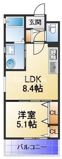 ピレーネ赤川【1階】の間取り