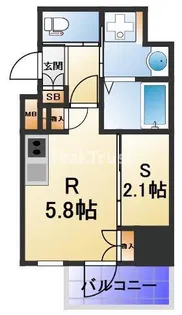 ソルテラス阿波座ウィズ【10階】の間取り
