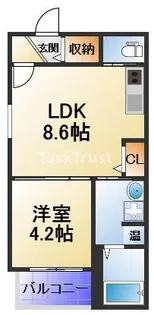 DOAHN 西淀川【4階】の間取り