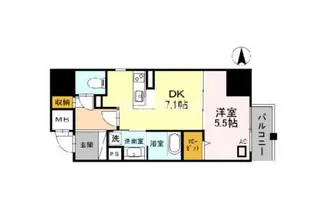 INOYA BLDG RESIDENCE【6階】の間取り